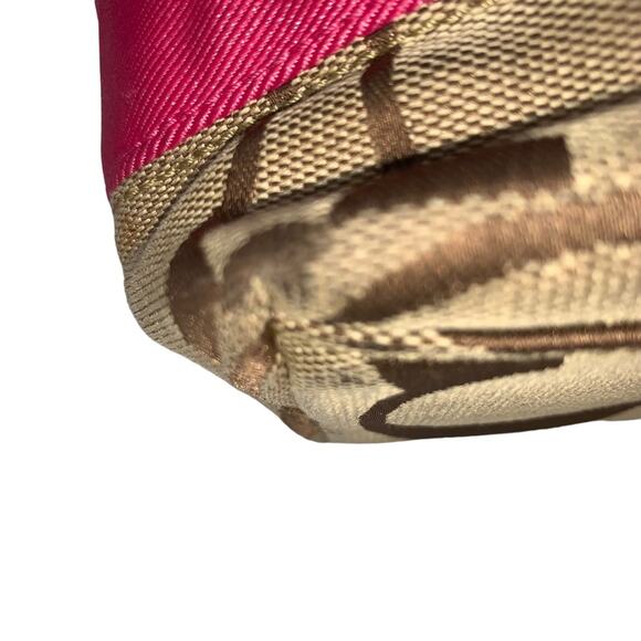 COACH - Signature Classic Canvas pink Stripe small Tote bag/shoulder bag - Picture 8 of 9
